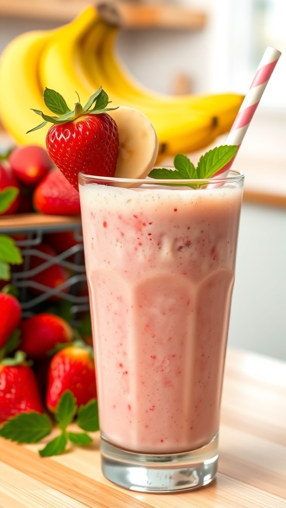 Delicious Strawberry Banana Smoothie