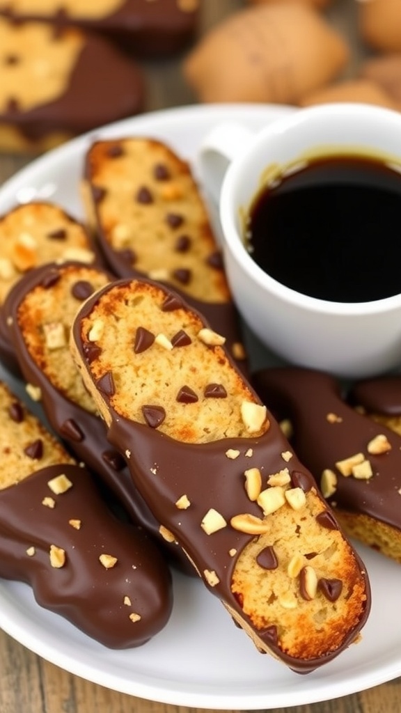 Easy Chocolate Dipped Biscotti Recipe