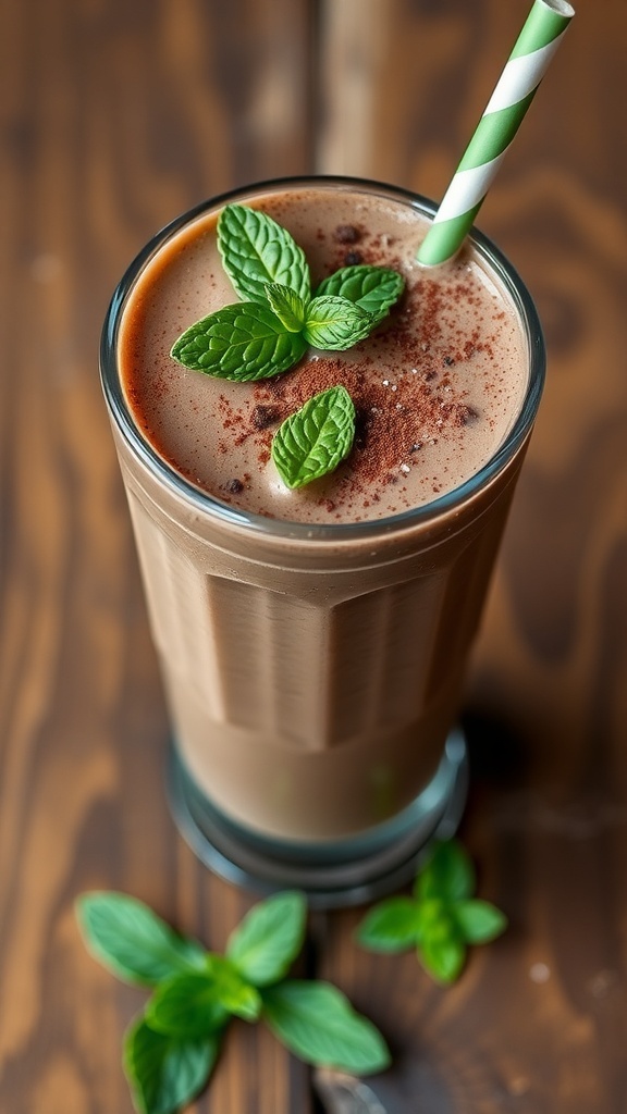 Easy Chocolate Mint Smoothie Recipe