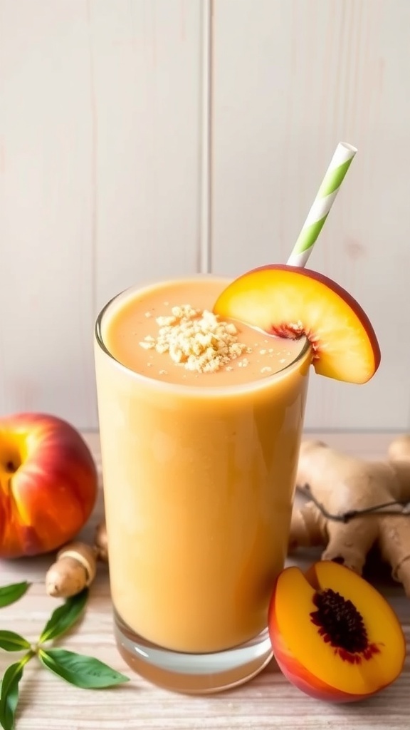 Easy Ginger Peach Smoothie Recipe
