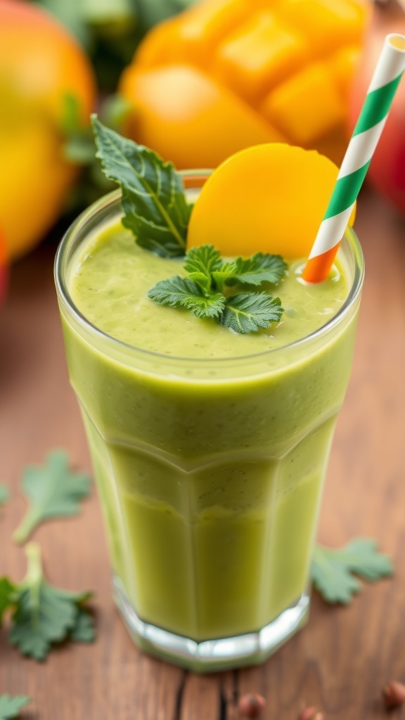 Easy Mango Kale Smoothie Recipe