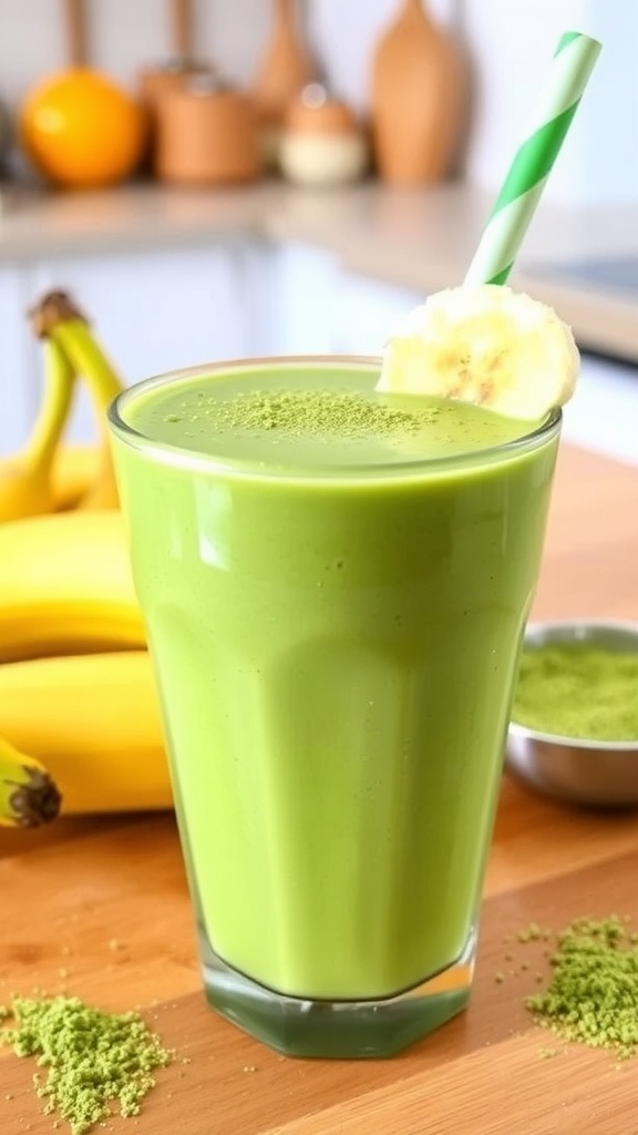 Easy Matcha Green Tea Smoothie Recipe