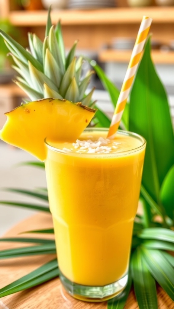 Easy Pineapple Coconut Smoothie Recipe