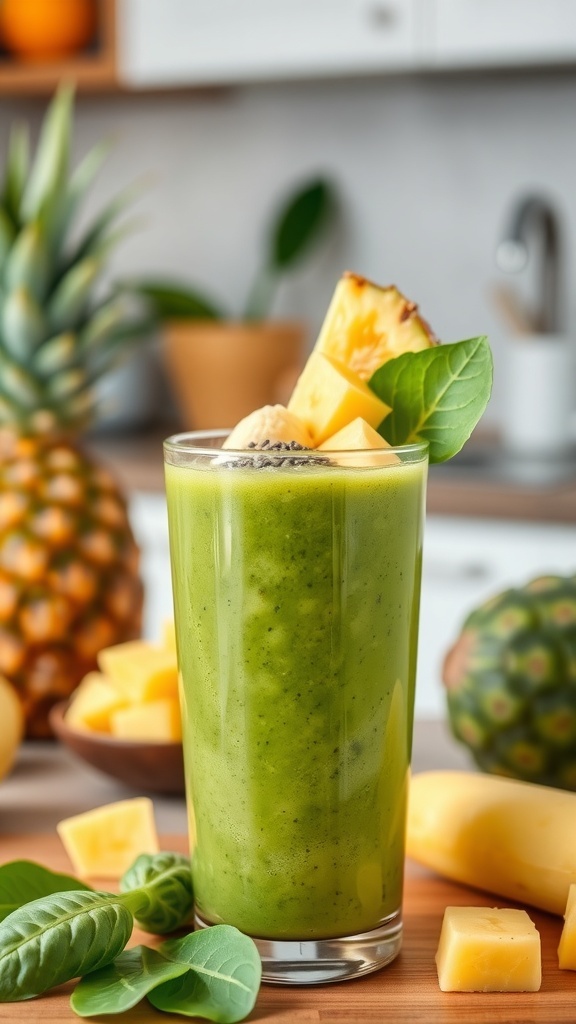 Easy Tropical Green Smoothie Recipe