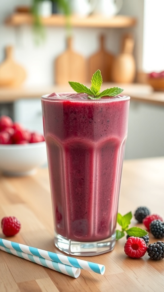 Healthy Berry Protein Smoothie Recipe