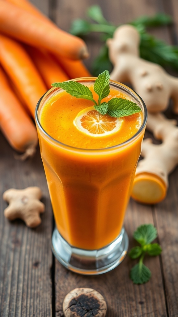 Healthy Carrot Ginger Smoothie Recipe