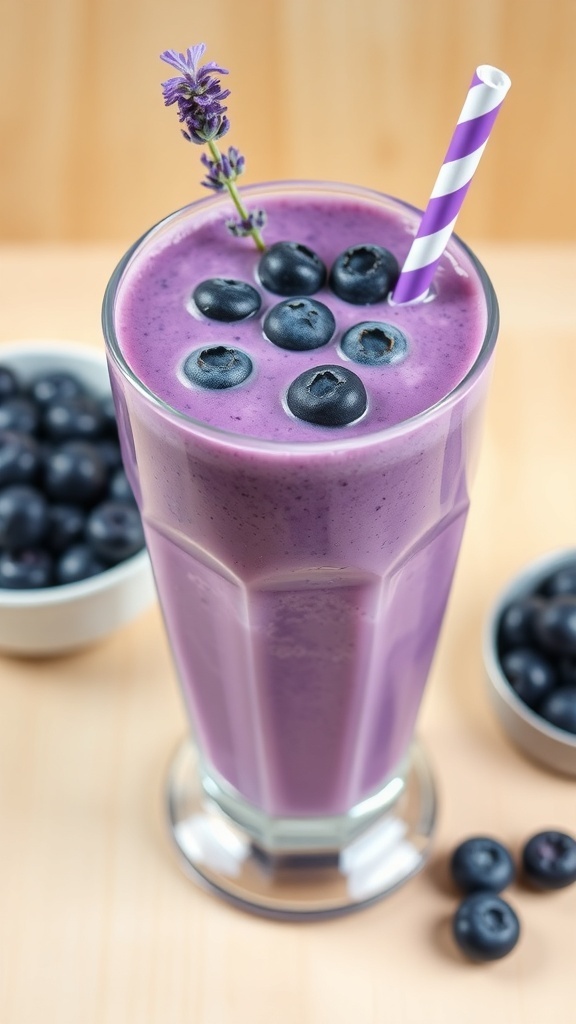 Refreshing Lavender Blueberry Smoothie