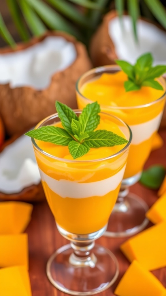 Refreshing Mango Coconut Dessert