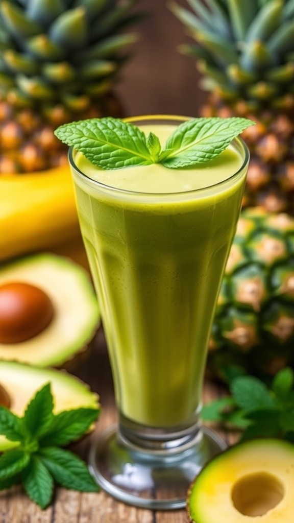 Refreshing Tropical Avocado Smoothie