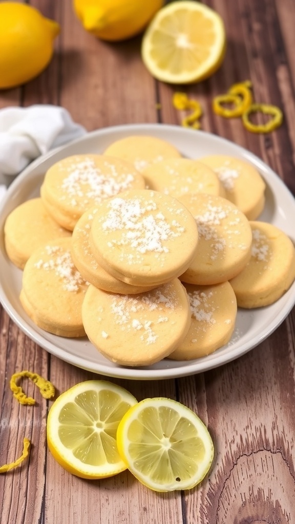 Simple Lemon Zest Shortbread Cookies