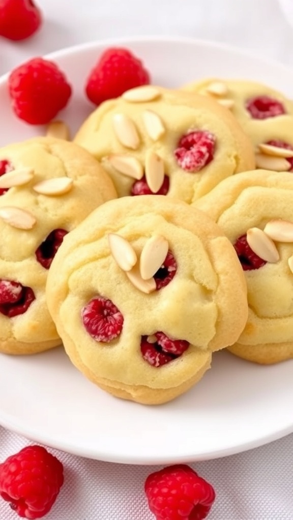 Simple Raspberry Almond Cookies